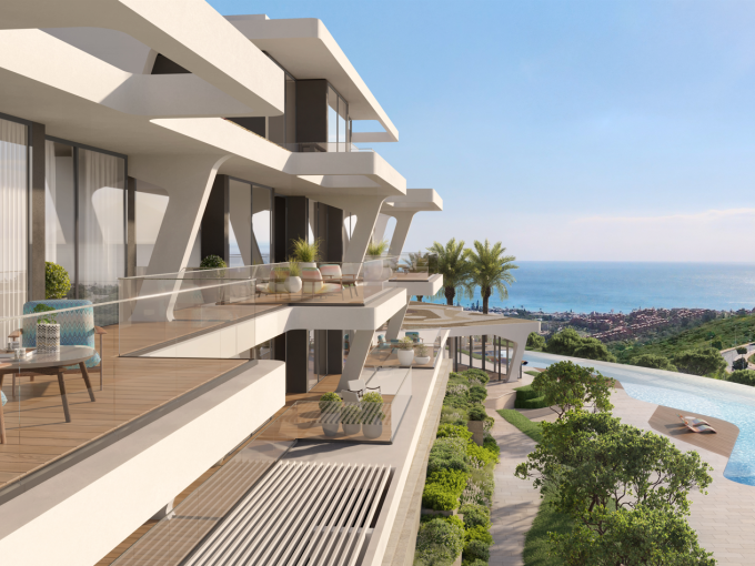 Pool New exclusive apartments by Missoni in Casares for sale