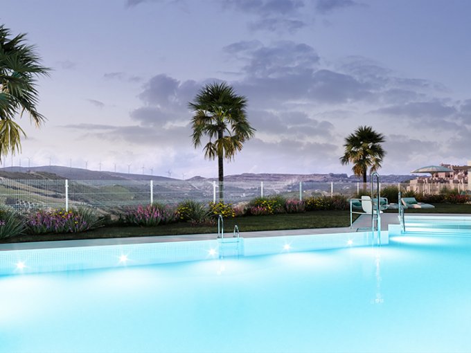 Pool New Apartments in Manilva, Alonia for sale