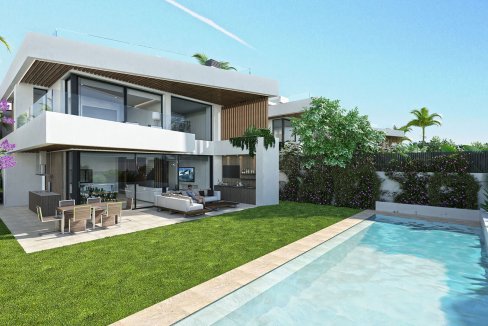 Pool New Villa in Puerto Banús for sale