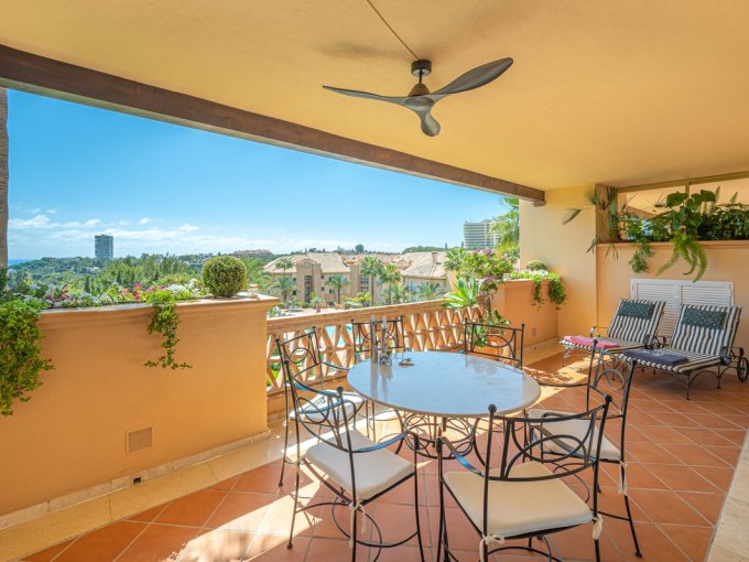 Terrace view Wonderful Apartment in Río Real Golf for sale