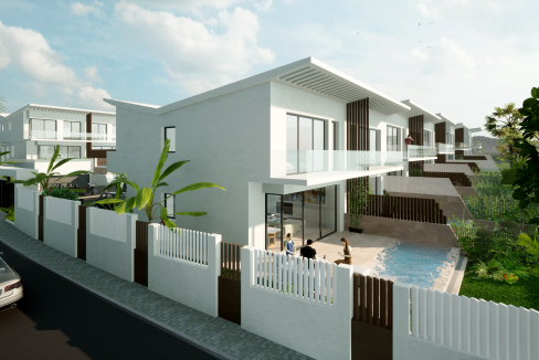 Outdoor New Townhouse in La Cala de Mijas for sale