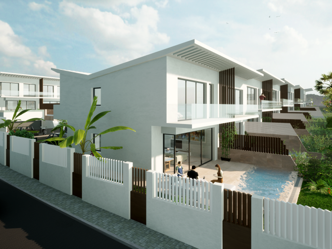 Outdoor New Townhouse in La Cala de Mijas for sale