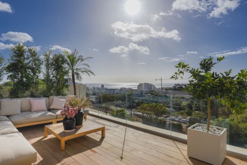 Terrace view Breathtaking Penthouse in Las Mesas, Estepona for sale