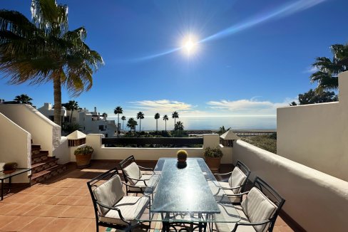 Table First Line Beach Penthouse for Sale on the New Golden Mile Estepona