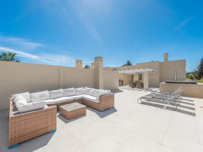 Terrace Exquisite Penthouse in Nueva Andalucia for Sale