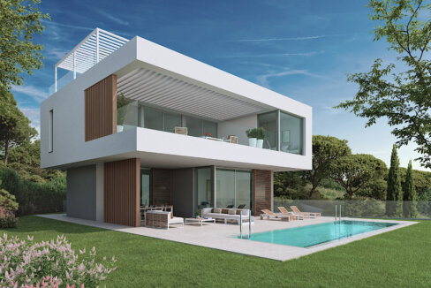 Pool area New Villa for Sale on the New Golden Mile