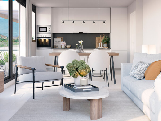Living room New Built Apartment for Sale in Casares Costa