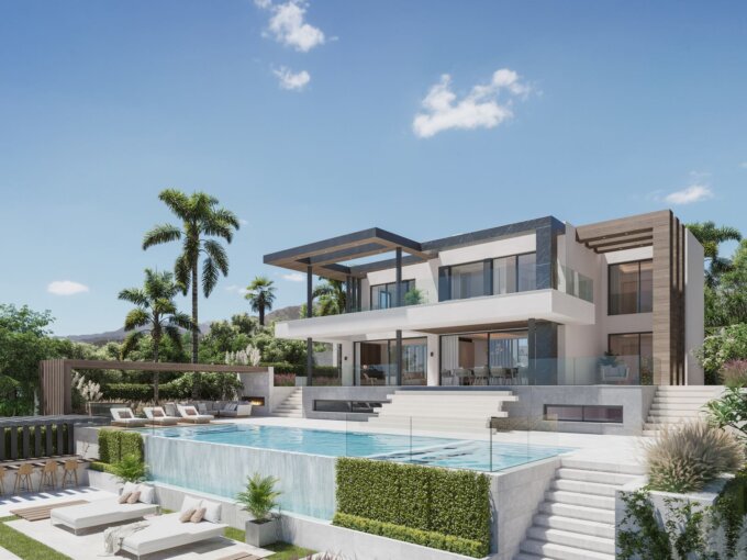 Pool New Villa for Sale in Mijas Costa
