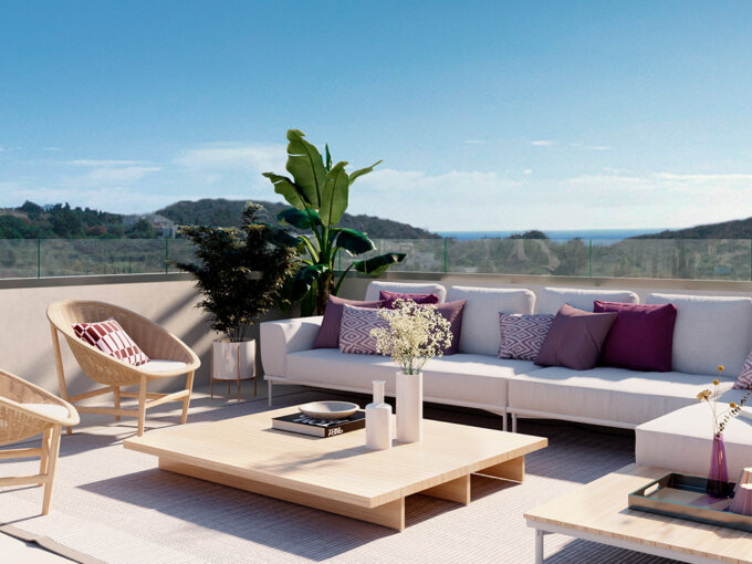 Solarium New Built Apartment for Sale in Casares Costa