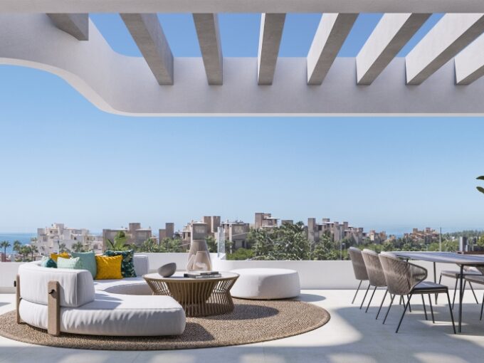 Terrace New Apartment for sale in Estepona Lagumare41. Property for sale in Marbella.