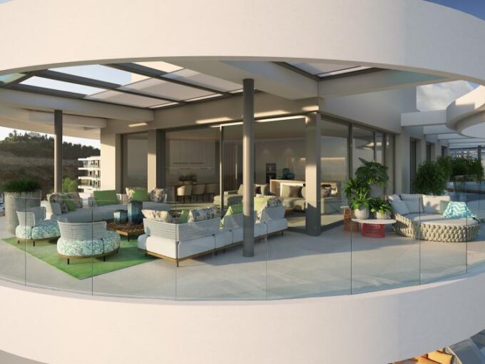 Terrace New Built Apartment for Sale in Benahavis. Property for sale in Marbella.