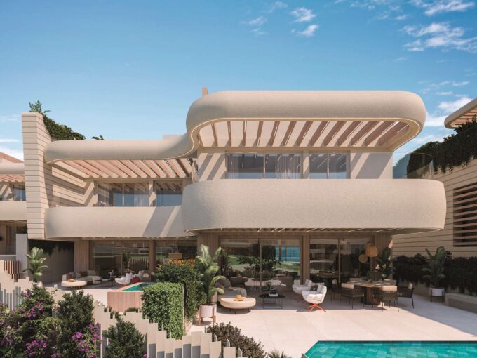 Exterior New Beachfront Townhouse, duplex apartment and penthouse for Sale in Las Chapas. Property for sale in Marbella.