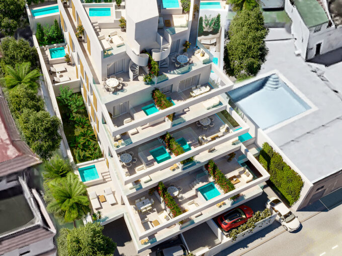 Exterior New Beachside Apartment for Sale in Torremolinos. Property for sale in Marbella.