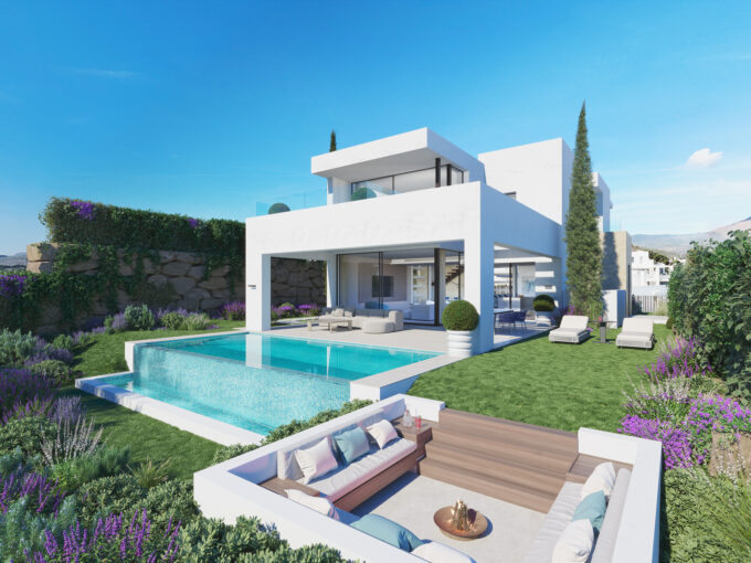 Pool New Built Villa in Estepona Golf for Sale. Property for sale in Marbella.
