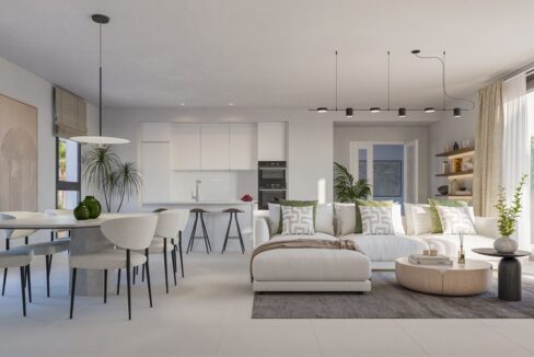 Living room New Modern Apartment for Sale in Estepona. Property for sale in Marbella.