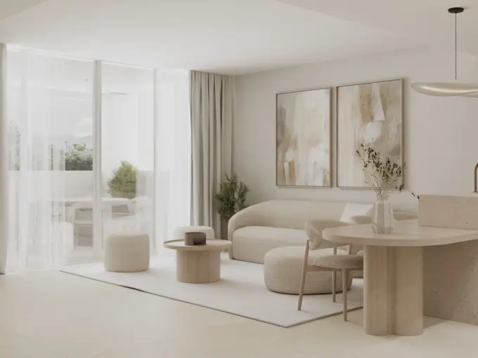 Salon Luxurious Beachfront Apartment in Puerto Banús. Real estate for sale in Marbella.