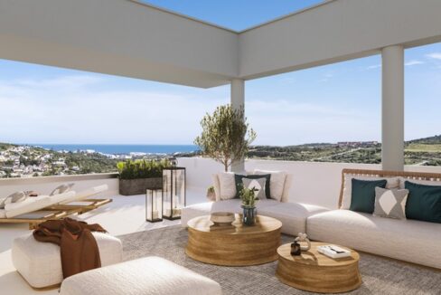 Terrace New Modern Apartment for Sale in Estepona. Property for sale in Marbella.