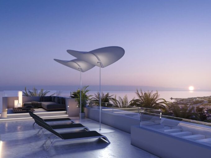 Terrace New Premium Coastal Apartment for Sale Estepona. Property for sale in Marbella.