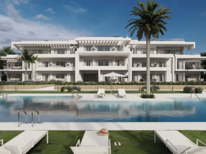 Exterior New Modern Apartment for Sale in Estepona. Real estate for sale in Marbella.