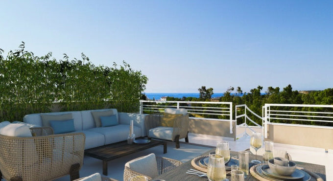 Solarium  New Built Apartment for Sale in Estepona Golf. Property for sale in Marbella.