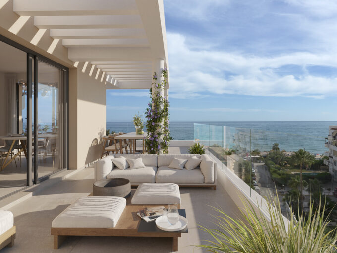 Terrace New Apartment for Sale in Rincón de la Victoria. Property for sale in Marbella.