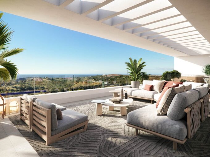 Terrace Luxury New Apartment for Sale in Casares. Property for sale in Marbella.