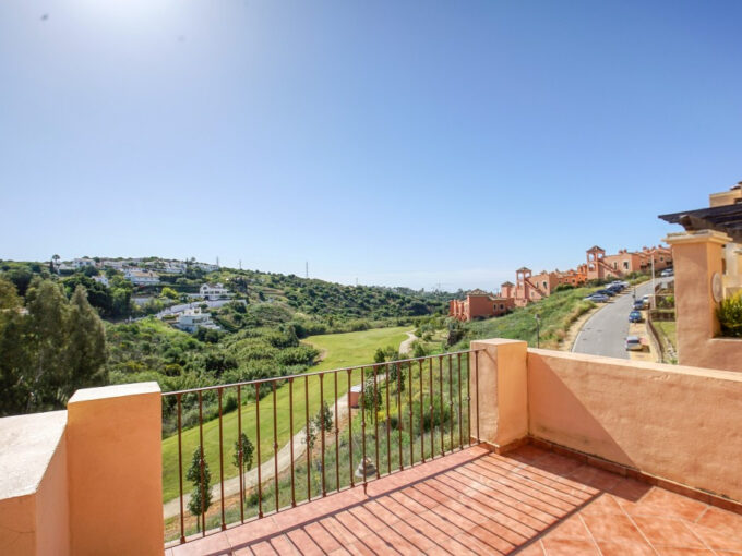 Terrace view Apartment for Sale on the Frontline of a Golf Course in Estepona