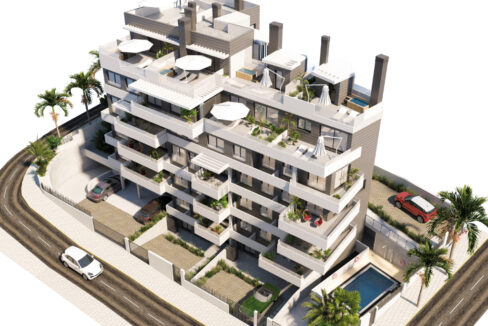 Exterior New Built Apartment in the Heart of Estepona.Property for sale in Marbella.