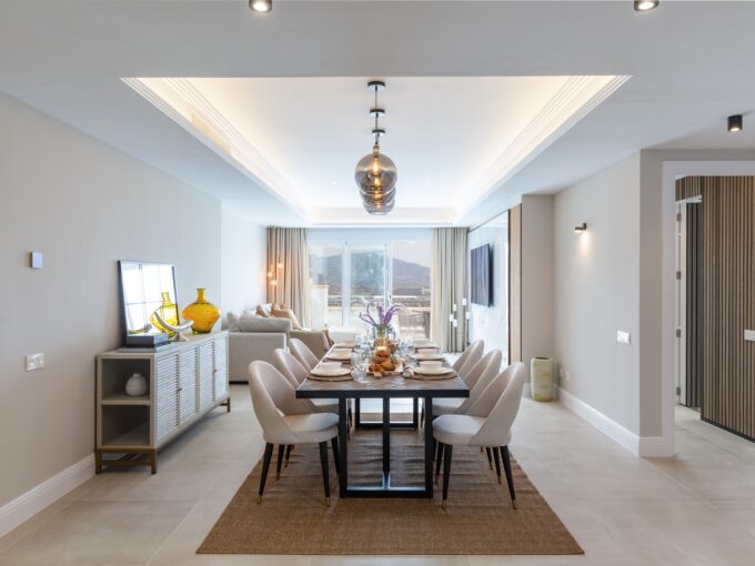 Dining room Elegant Penthouse for Sale in La Cala Golf. Property for sale in Marbella.