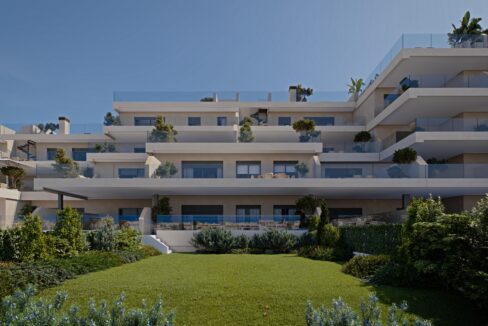 Garden New Beachside Apartment for Sale in Estepona. Property for sale in Marbella.