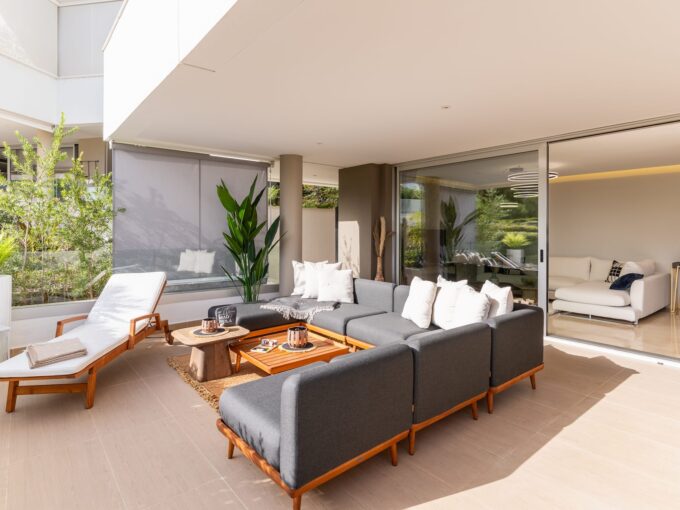 Outdoor space Ground Floor Apartment for Sale in La Reserva de Alcuzcuz. Property for sale in Marbella.