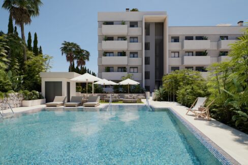 Pool New Beachside Apartment for Sale in Estepona. Property for sale in Marbella.