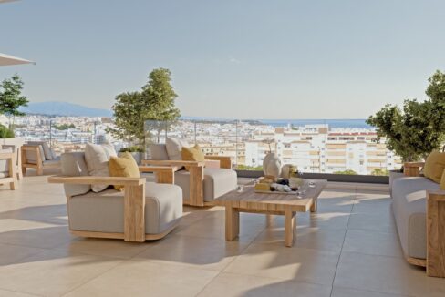 Solarium New Beachside Apartment for Sale in Estepona. Property for sale in Marbella.