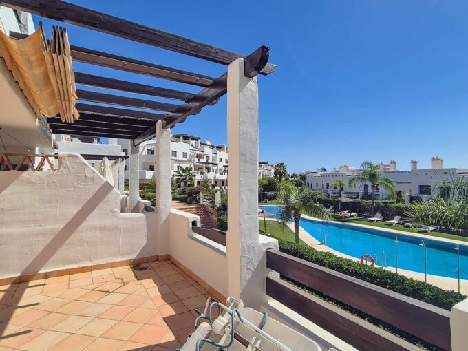 Terrace view Apartment for Sale in Sunset Golf. Property for sale in Marbella.