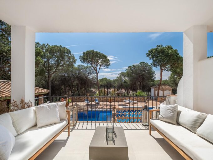 Terrace view Ground Floor Duplex Apartment for Sale in Los Pinos de Aloha