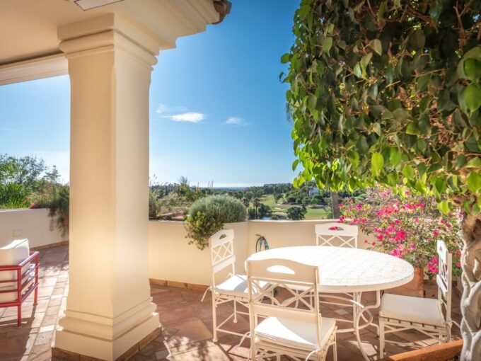Terrace Outstanding Duplex Penthouse for Sale in Las Alamandas. Property for sale in Marbella.