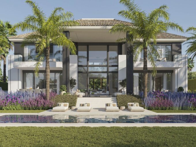 Pool New Villa for Sale in Rocio de Nagüeles. Real estate for sale in Marbella.