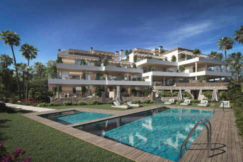 Outdoor pool - Exclusive apartments and penthouses for sale in Cabopino, Marbella