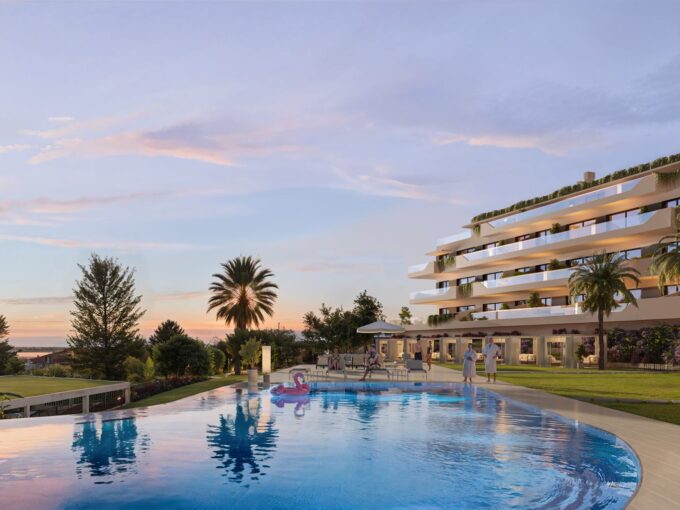 Pool New Apartment for Sale in El Chaparral. Real estate for sale in Marbella.