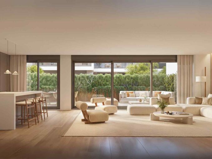 Salon Newly Built Apartment in Nueva Andalucia. Real estate for sale in Marbella.