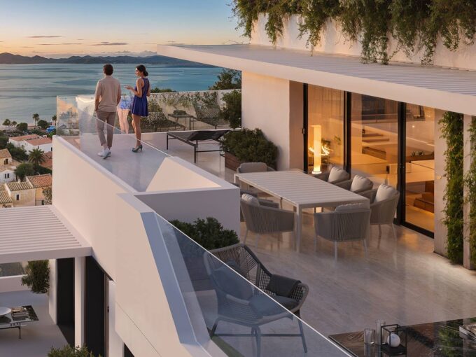 Terrace New Apartment for Sale in El Chaparral. Real estate for sale in Marbella.
