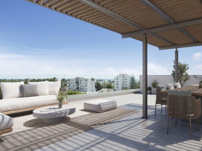 Terrace New Apartment for Sale in San Pedro Alcántara. Real estate for sale in Marbella.