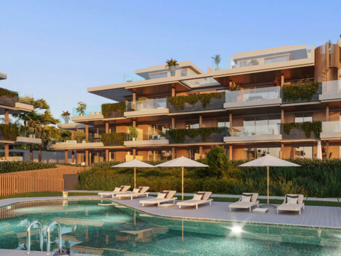 Exterior New Apartment for Sale in Cancelada. Real estate for sale in Marbella.