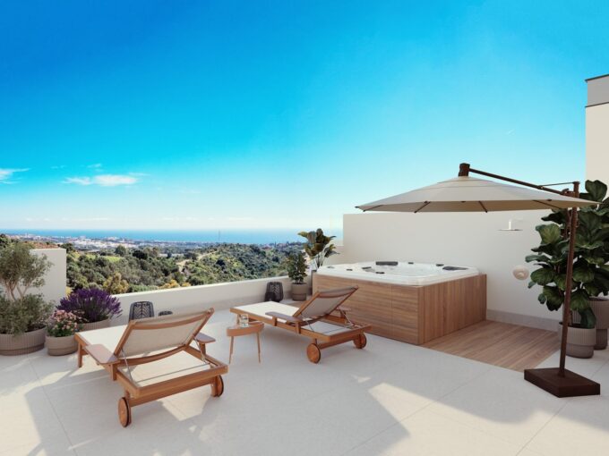 Jacuzzi New Apartment for Sale in Altos de Los Monteros, Marbella