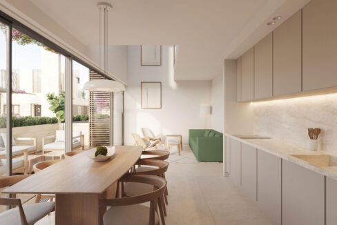 Kitchen open Beachside New Built Apartment for Sale in Estepona. Marbella