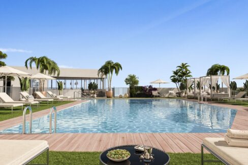 Pool New Apartment for Sale in Altos de Los Monteros, Marbella