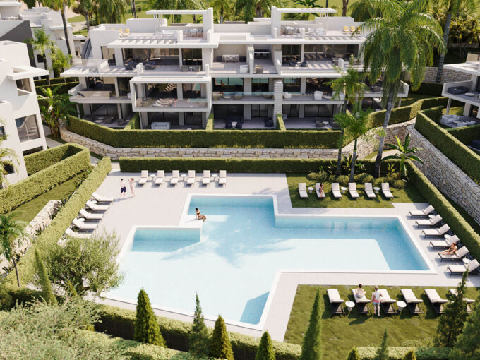 Pool New Apartment for Sale in Estepona Near Golf. Property for sale in Marbella.