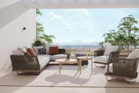 Terrace New Apartment for Sale on the New Golden Mile. Property for sale in Marbella.