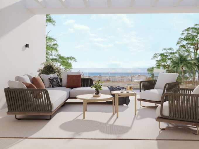 Terrace New Apartment for Sale on the New Golden Mile. Property for sale in Marbella.