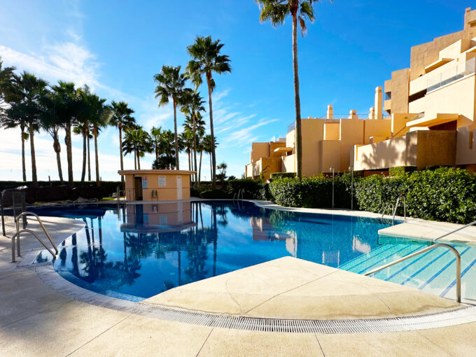 Pool Beachfront Ground Floor Apartment for Sale in Estepona, Marbella